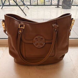 Tory Burch Brown Leather Tote Bag